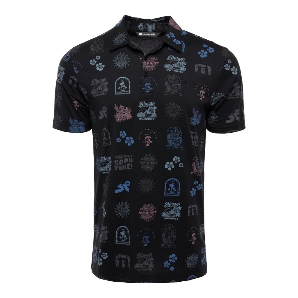 Travis Mathew Black Graphic Men's Shirt